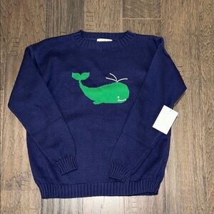 The Beaufort Bonnet Company boys preppy Nantucket whale sweater, size 14 NWT!